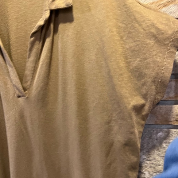 Banana Republic Johnny Collar Dress XL in Whiskey Brown - Picture 8 of 11